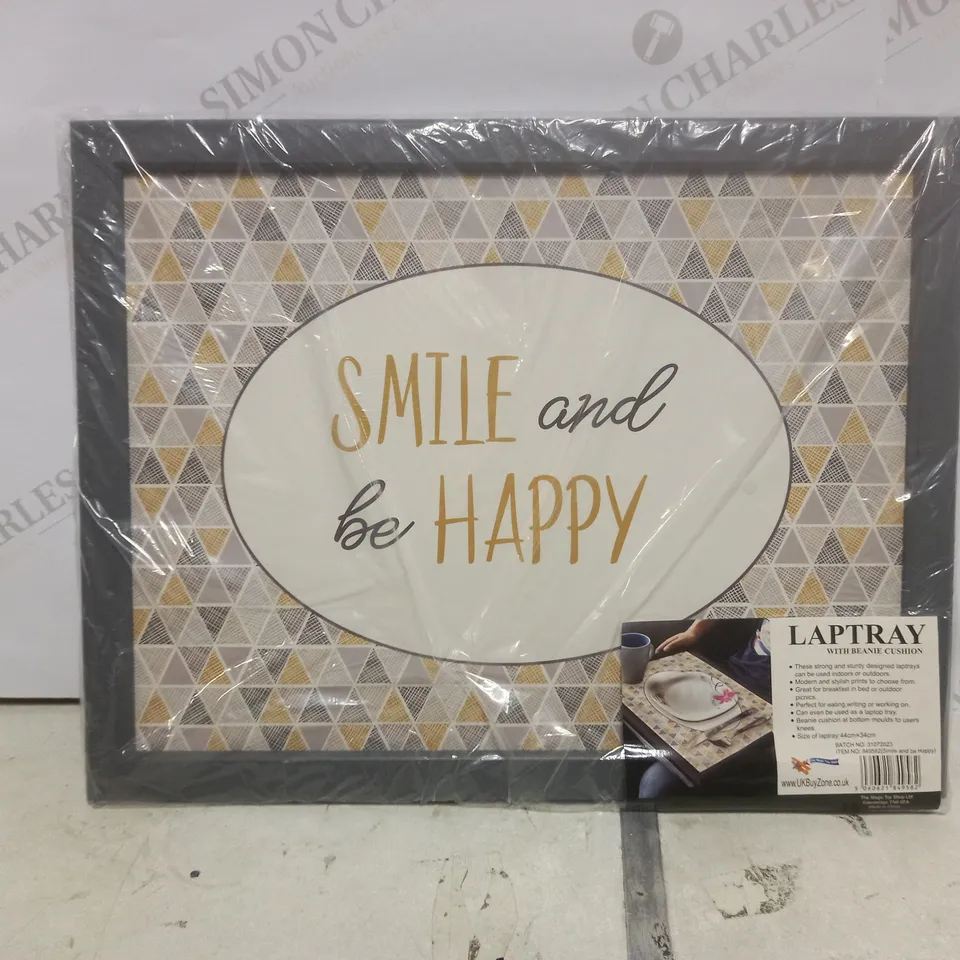 LAPTRAY SMILE AND BE HAPPY WITH CUSHION 