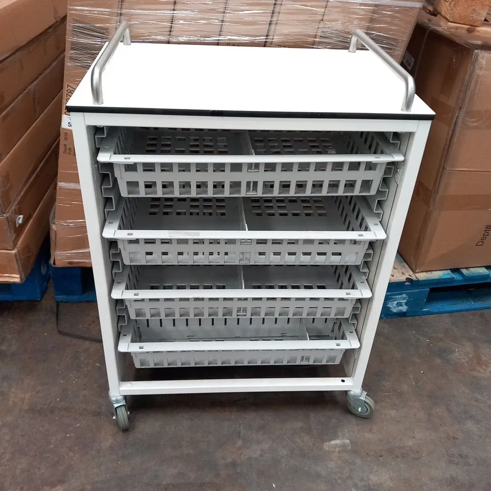 MEDICAL CRATE 4 DRAW TROLLEY