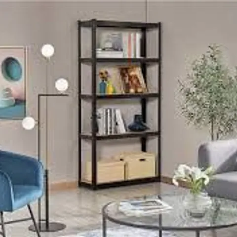 BOXED YAHEETECH STORAGE RACK UTILITY RACK 5-TIRE ADJUSTABLE SHELVING UNIT - SILVER (1 BOX)