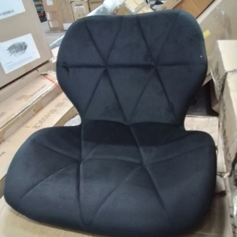 BOXED DEXTER SET OF TWO BLACK VELVET BARSTOOLS