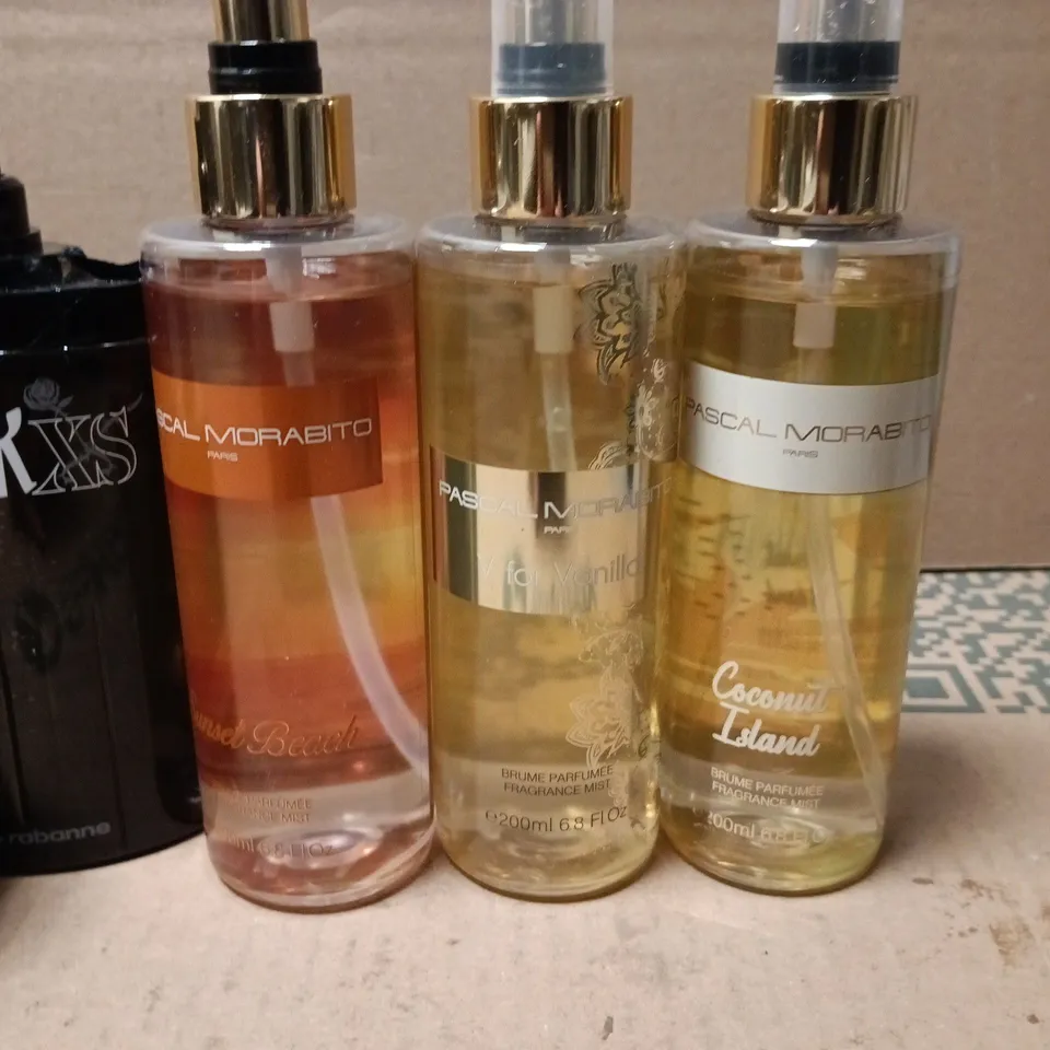 LOT OF 10 ASSORTED UNBOXED EAU DE PARFUMS TO INCLUDE BRUT, TOTAL WARDROBE AND DIRHAM WARDI