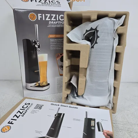 BOXED FIZZICS DRAFTPOUR RICH MICRO-FOAM TECHNOLOGY BEER DISPENSER  