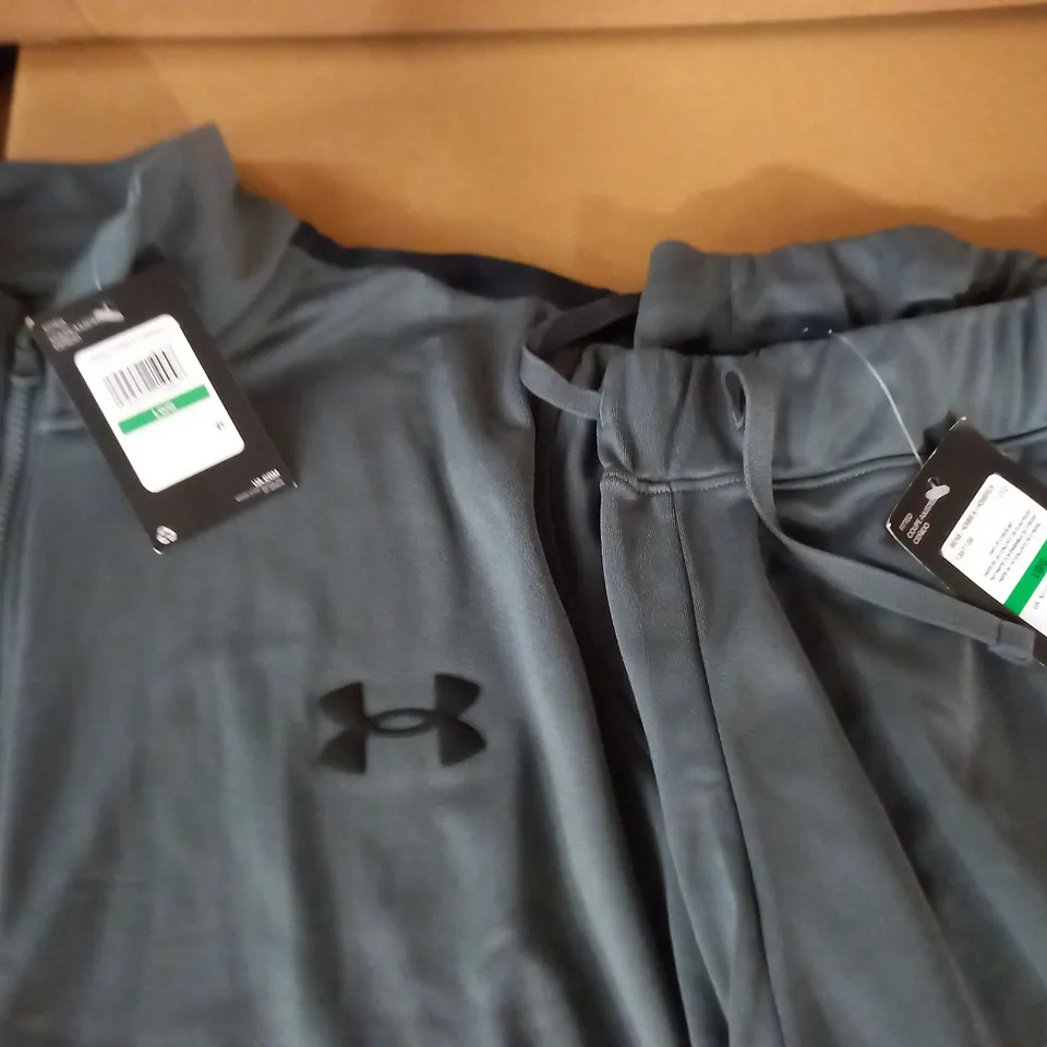 UNDER ARMOUR GREY ZIP THROUGH TRACKSUIT - LG