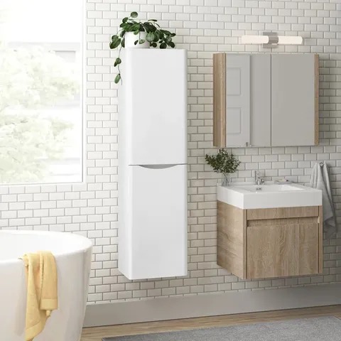 BOXED STANHOPE WALL LINEN CABINET - GLOSS WHITE (1 BOX)