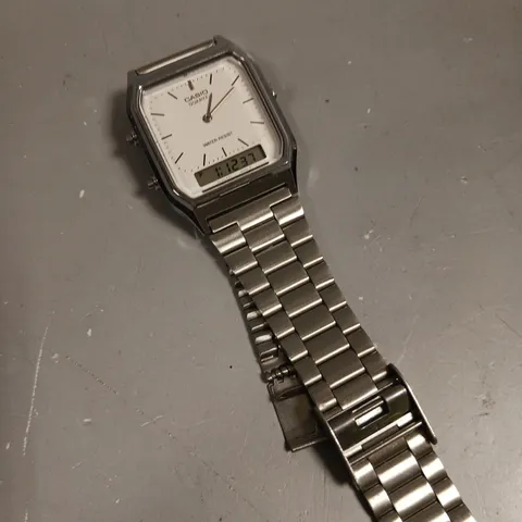 CASIO AQ-230 STAINLESS STEEL WATCH