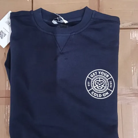 BRAND NEW BRASS MONKEY SWEATER - NAVY SIZE XL APPROXIMATELY 10