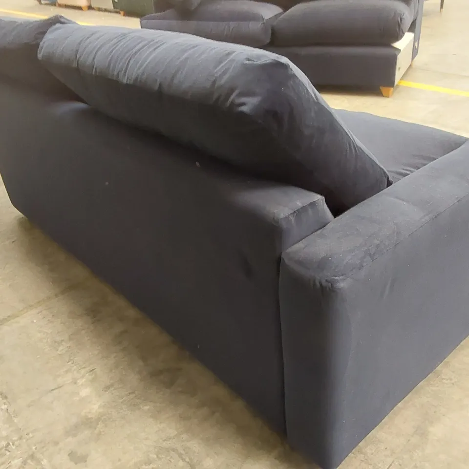 QUALITY DESIGNER CORNER SOFA SECTION - NAVY VELVET // SECTION OF A SOFA ONLY