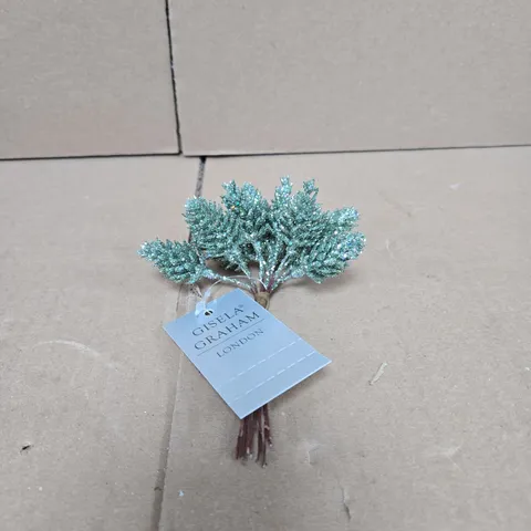 BOX OF APPROXIMATELY 22 X GISELA GRAHAM FROSTED FESTIVE DECORATIONS