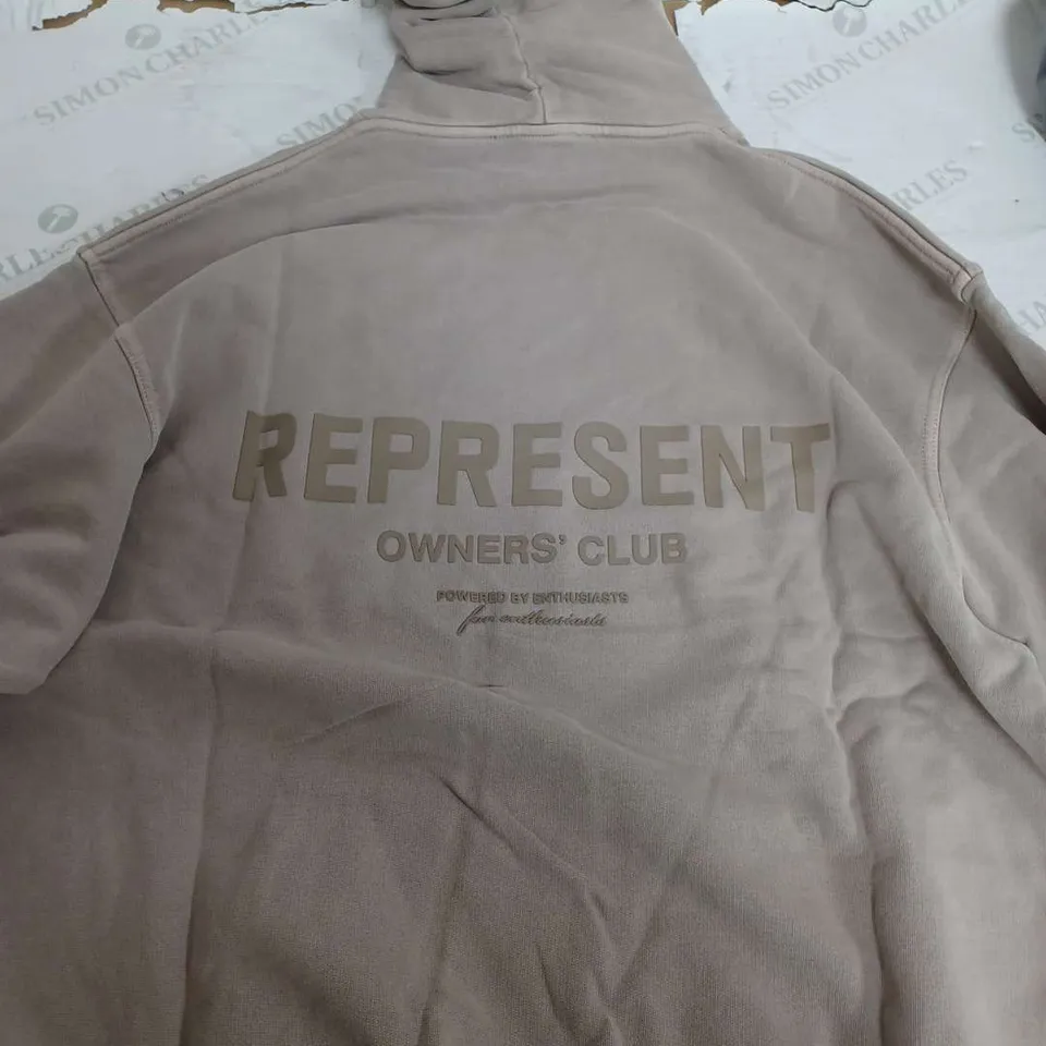 REPRESENT OWNERS CLUB LIGHT BEIGE HOODIE - MEDIUM