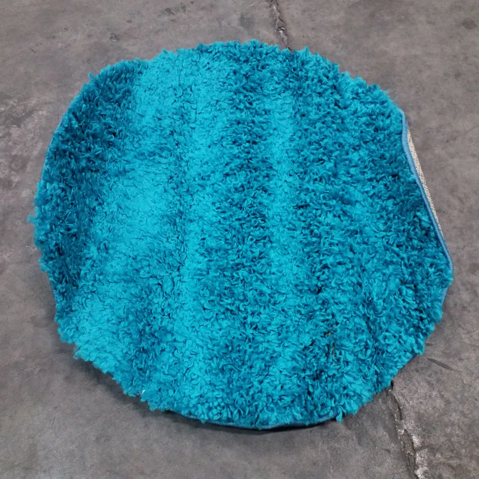 BRAND NEW PACO HOME SKY 250 RUG IN TURQUOISE - 80CM ROUND