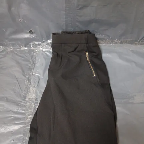 RUTH LANGSFORD PONTE & WOVEN MIX TROUSERS STANDARD IN BLACK - SIZE 10