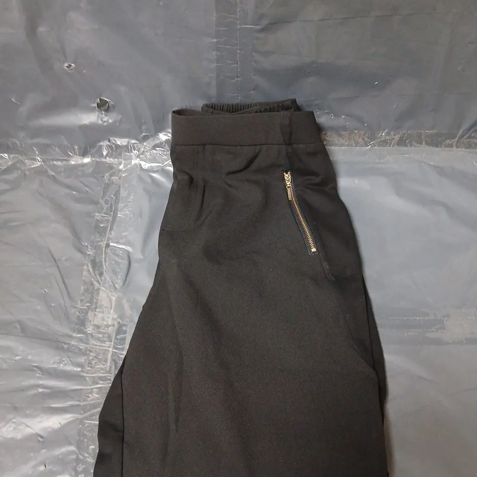 RUTH LANGSFORD PONTE & WOVEN MIX TROUSERS STANDARD IN BLACK - SIZE 10