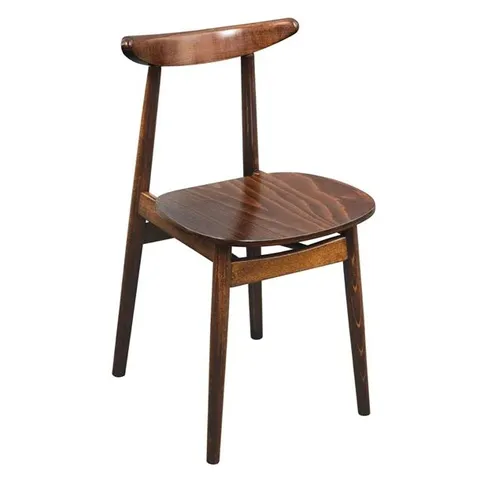 Boxed Fameg Cowhorn Side Chair Walnut set of 2