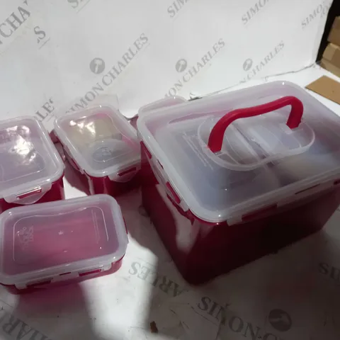 LOCK AND LOCK 15PC FOOD STORAGE BOX SET - BERRY