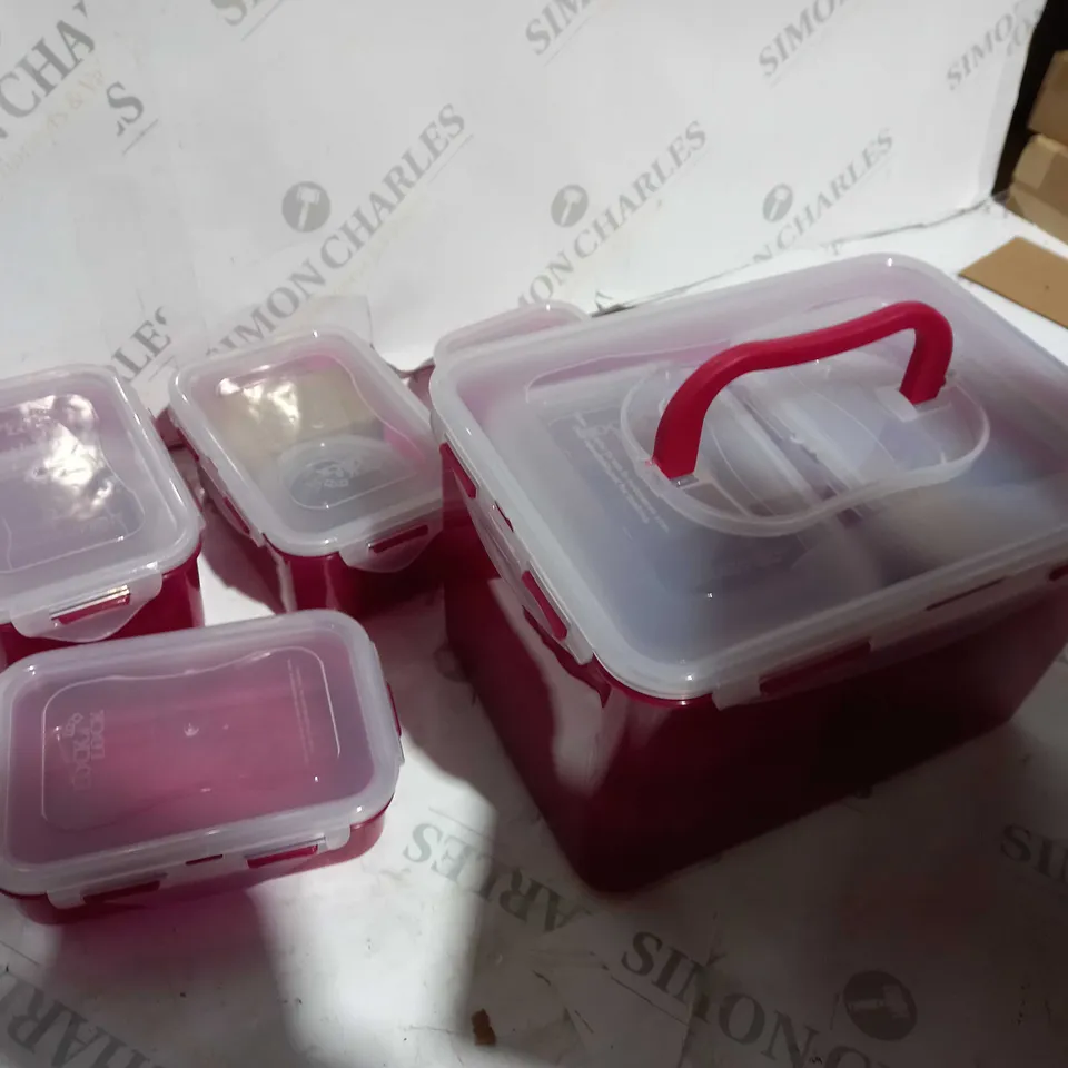 LOCK AND LOCK 15PC FOOD STORAGE BOX SET - BERRY