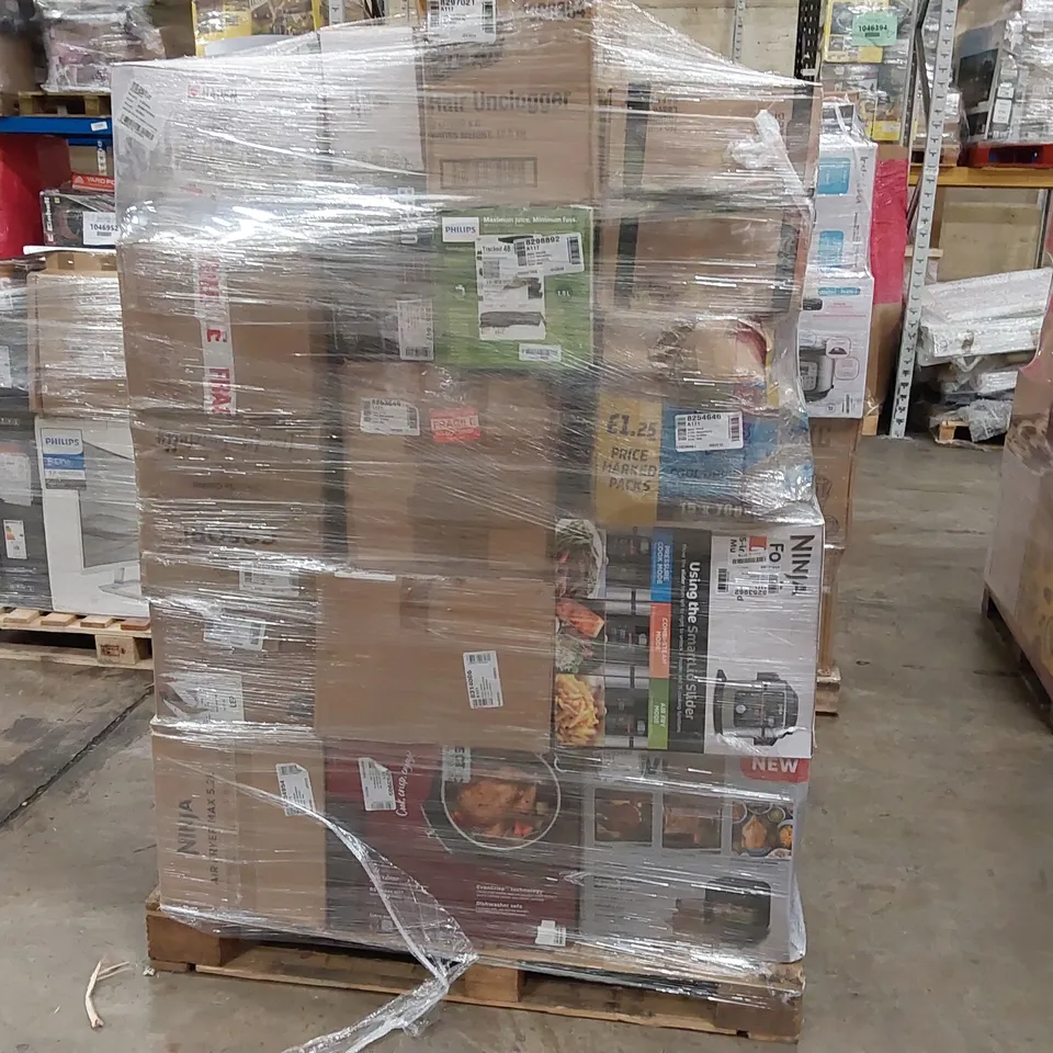 PALLET OF APPROXIMATELY 43 UNPROCESSED RAW RETURN HOUSEHOLD AND ELECTRICAL GOODS TO INCLUDE;