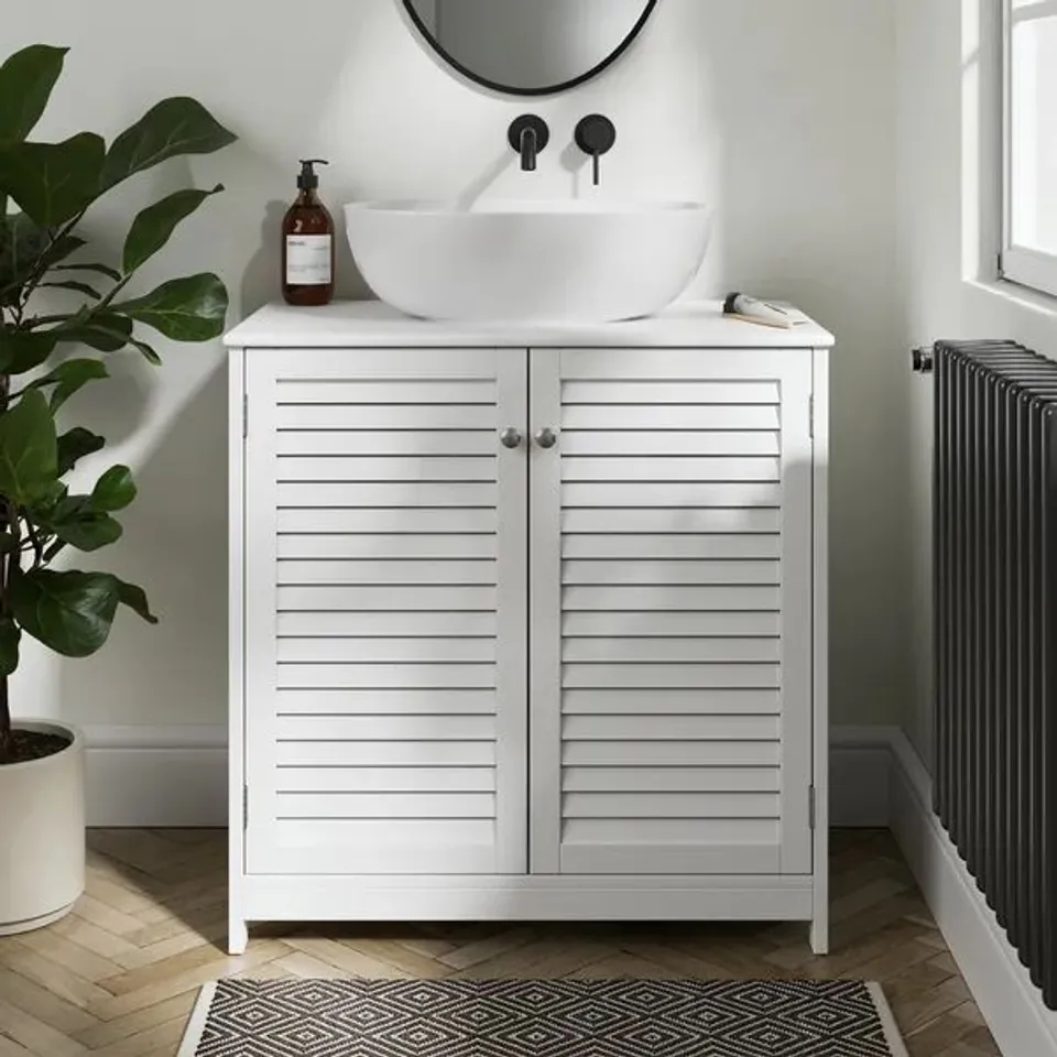 BOXED NAUTICAL VANITY - WHITE