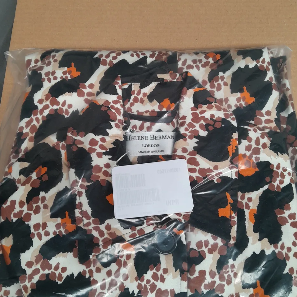 HELENE BERMAN ABSTRACT PRINT COAT SIZE 14 