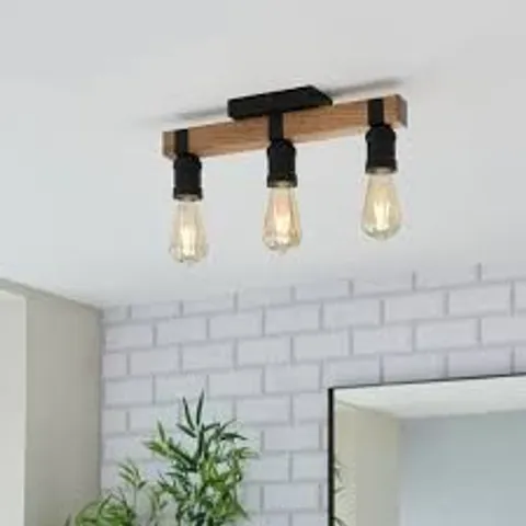 BOXED FULTON 3 LIGHT BATHROOM SEMI FLUSH CEILING LIGHT