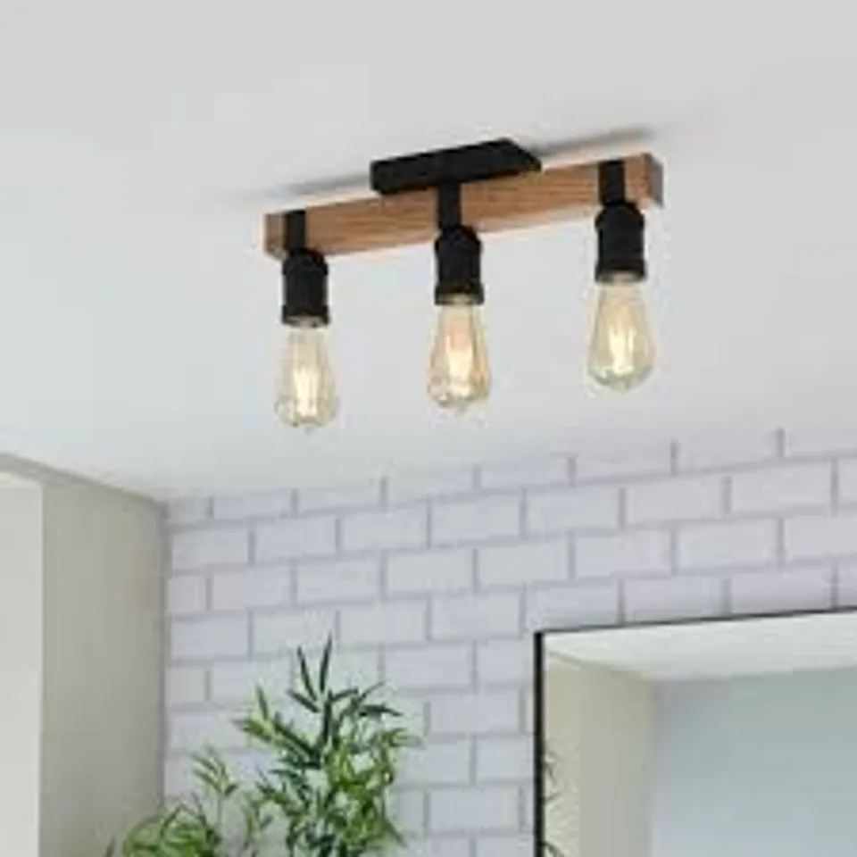 BOXED FULTON 3 LIGHT BATHROOM SEMI FLUSH CEILING LIGHT