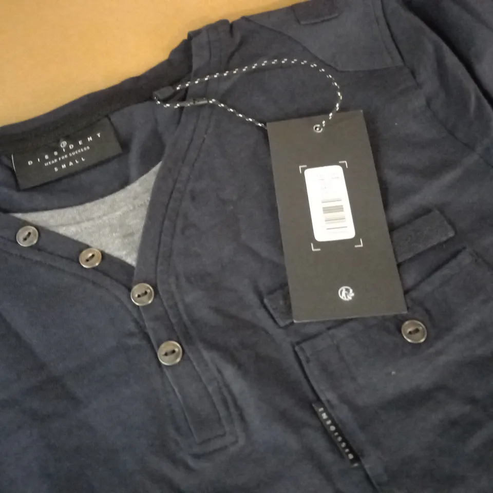 DISSIDENT NAVY LONG SLEEVE TOP - SMALL