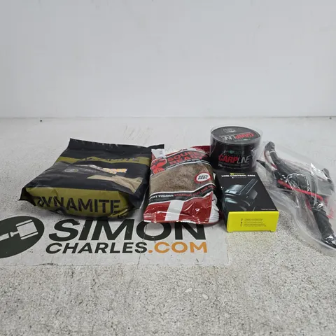 TOTE OF APPROXIMATELY 15 ASSORTED ANGLING/FISHING ITEMS TO INCLUDE ADVANTA MATCH CATAPULT, LINE CONTROL ARM, ALL PURPOSE CARP LINE ETC