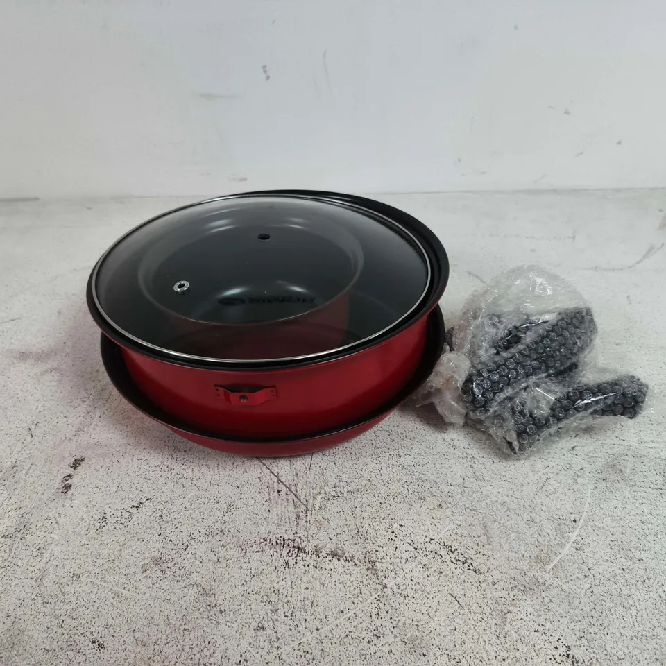 BOXED 4PC COOKWARE SET IN RED
