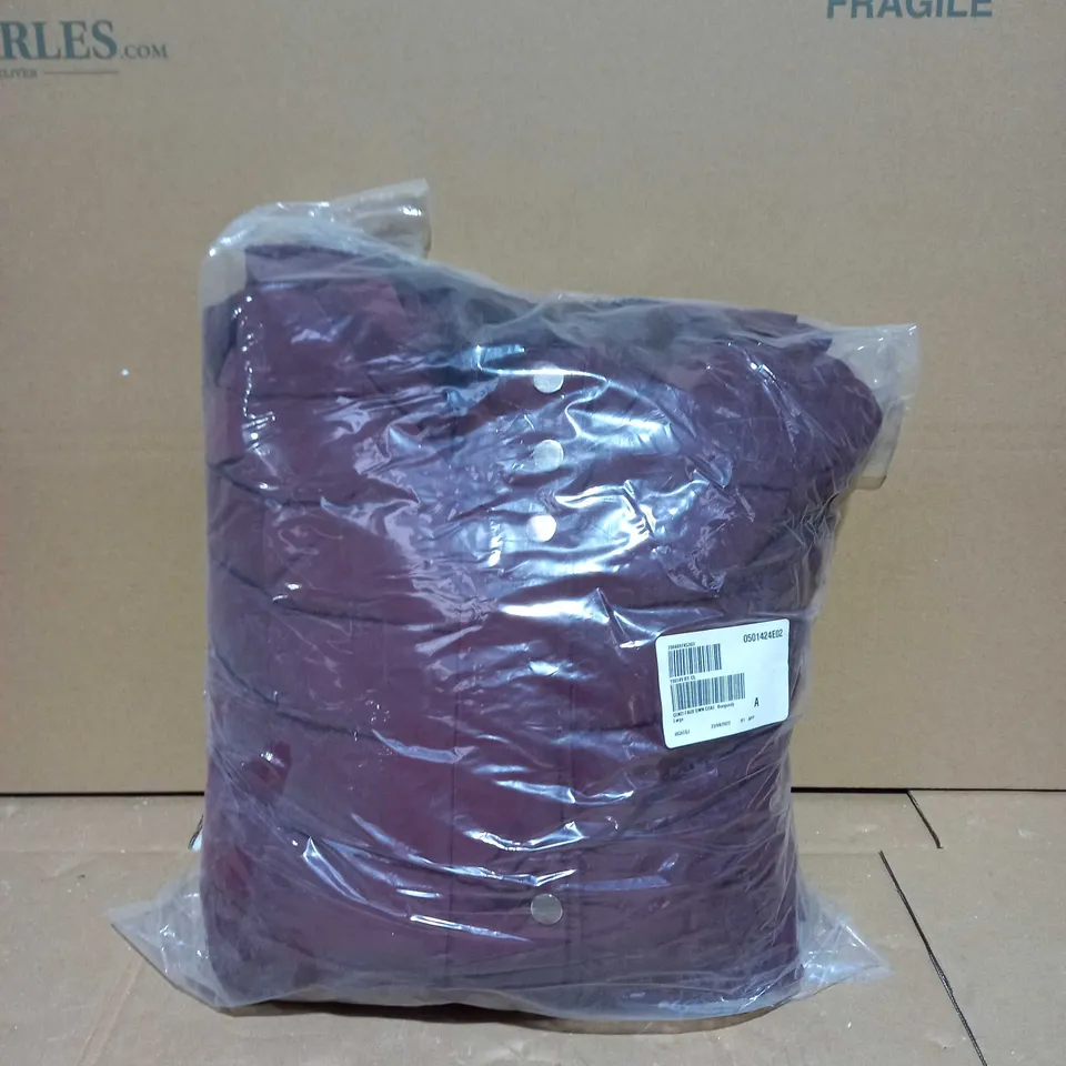 CENTIGRADE FAUX DOWN COAT BURGUNDY - L