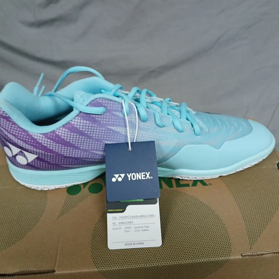 BOXED YONEX AERUS Z MEN POWER CUSHION SHOES IN INDIGO/TEAL - UK 11
