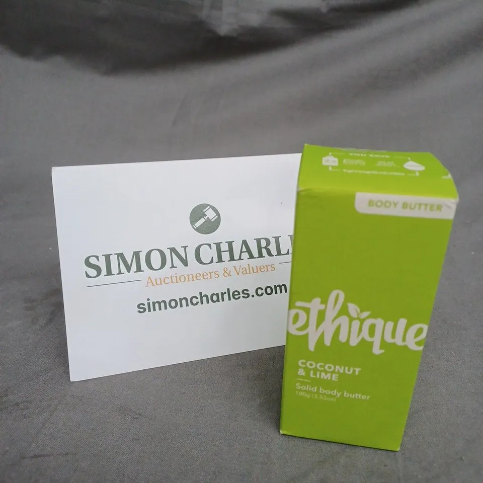 BOXED AND SEALED ETHIQUE SOLID BODY BUTTER TUBE COCONUT & LIME 100G