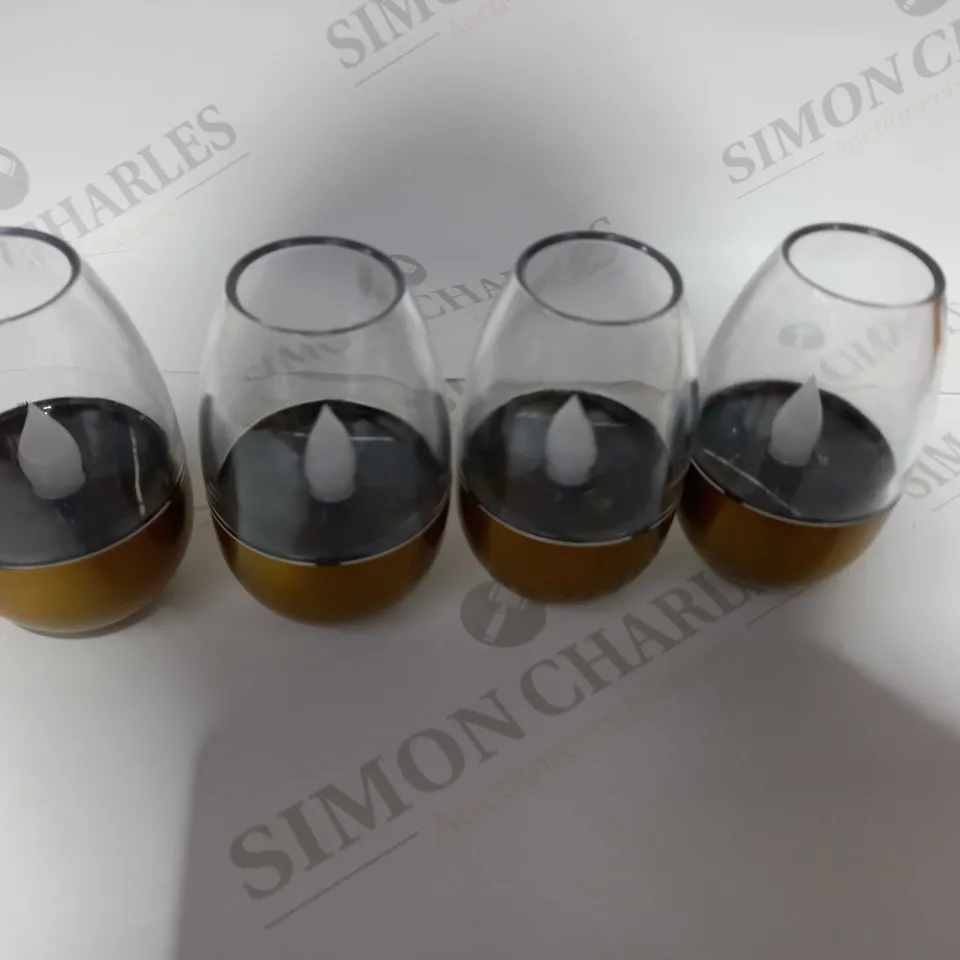 OUTLET GARDEN REFLECTIONS SET OF FOUR OUTDOOR LED TEA LIGHTS