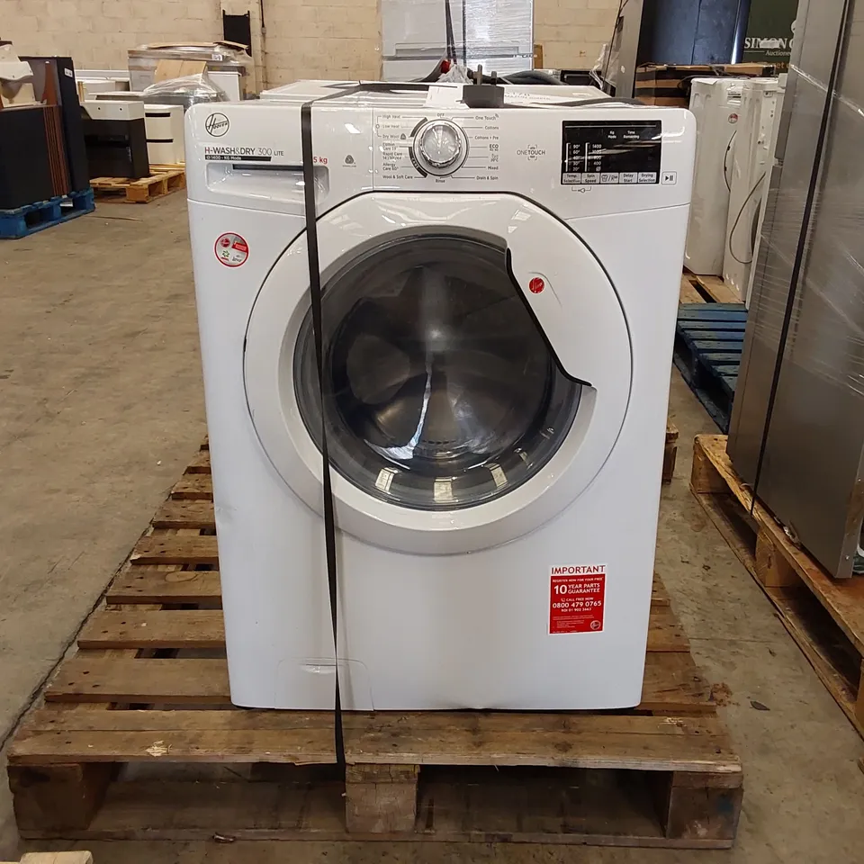 HOOVER H-WASH 300 H3D4852DE FREESTANDING WASHER DRYER, SENSOR DRY, 8 KG/5 KG LOAD, 1400 RPM, WHITE