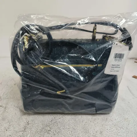 GENUINE LEATHER CROC EMBOSSED CONVERTIBLE BAG