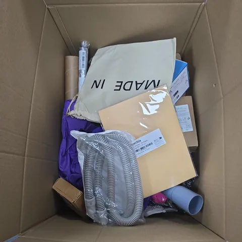 BOX OF APPROXIMATELY 20 HOUSEHOLD ITEMS INCLUDING STANDARD TUBING AND FASHION SPORTS DOG HARNESS