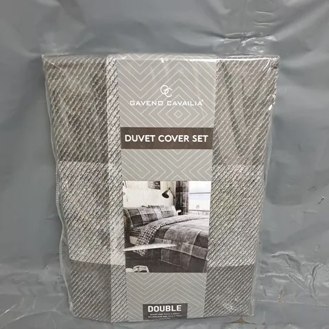 GAVENO CAVAILIA DOUBLE DUVET CIVER SET IN DARK GREY