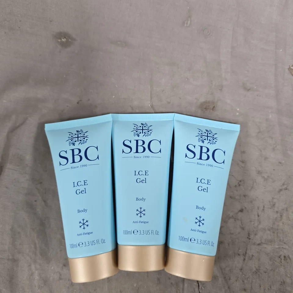 SBC I.C.E GEL BODY ANTI-FATIGUE – 3 × 100ML TUBES