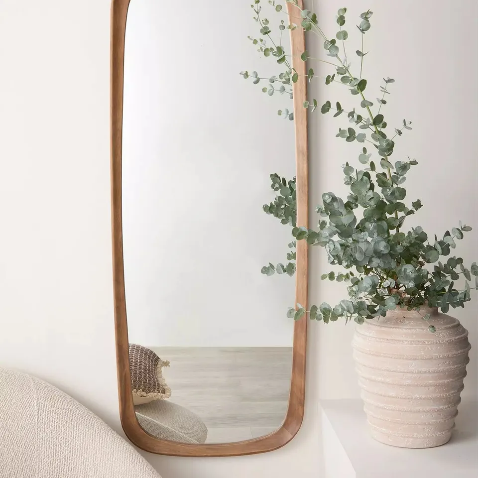 MICHELLE KEEGAN HOME WOODEN FRAME HANGING MIRROR 47X120CM - COLLECTION ONLY