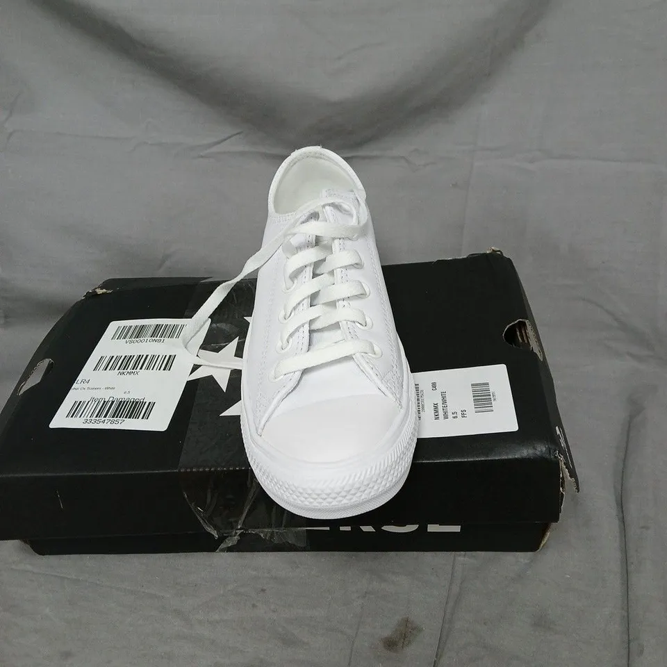 CONVERSE ALL STAR WHITE LOW-TOP TRAINERS UK SIZE 6.5