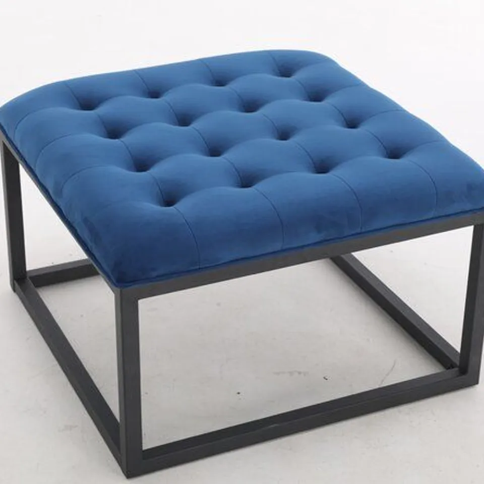 BOXED MIDNIGHT BLUE FALUN 72CM FOOTSTOOL 