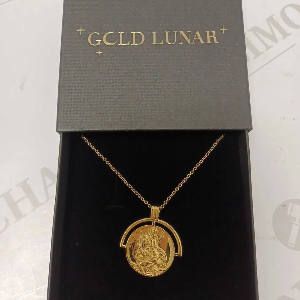 GOLD LUNAR COIN PENDANT NECKLACE