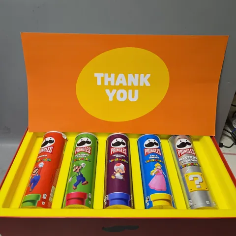 BOX OF PRINGLES THANK YOU GIFT BOX TO INCLUDE - SALT & VINEGAR , ORIGINAL , TEXAS BBQ ETC