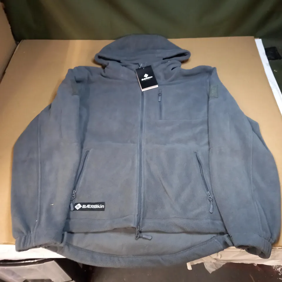 BAERSKIN FLEECE HOODIE - GREY, XL