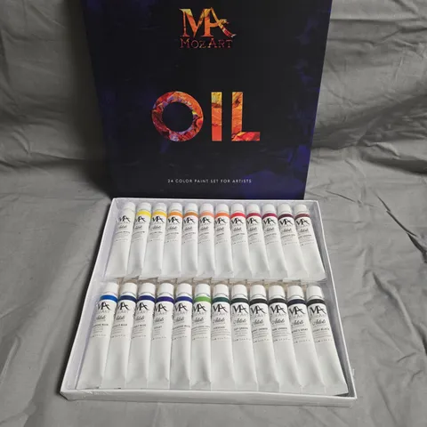 APPROXIMATELY 6 MOZART OIL PAINT SET – 24 COLOUR TUBES (12ML) – BOXED