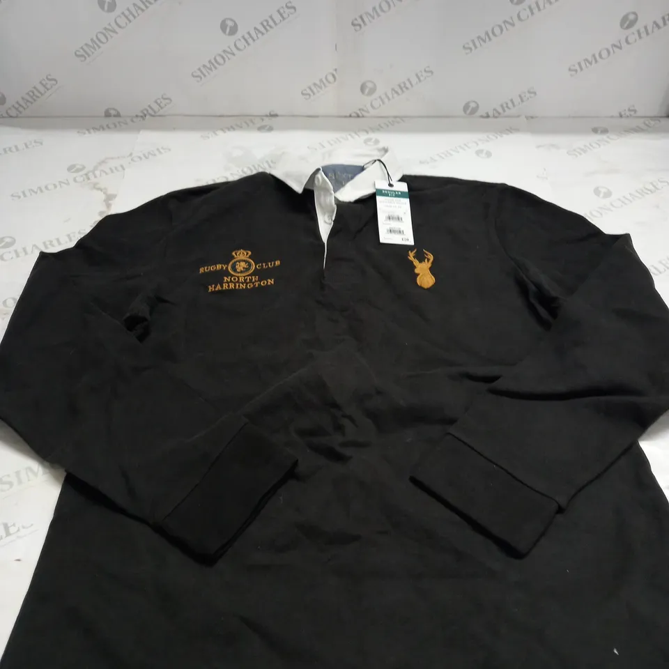 NEXT BLACK RUGBY CLUB SHIRT SIZE L