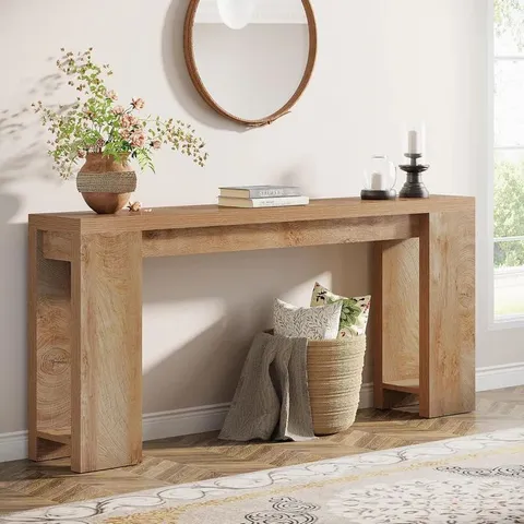 BOXED TRIBESIGNS 63" EXTRA LONG CONSOLE TABLE, FARMHOUSE SOFA TABLE BEHIND COUCH (1 BOX)