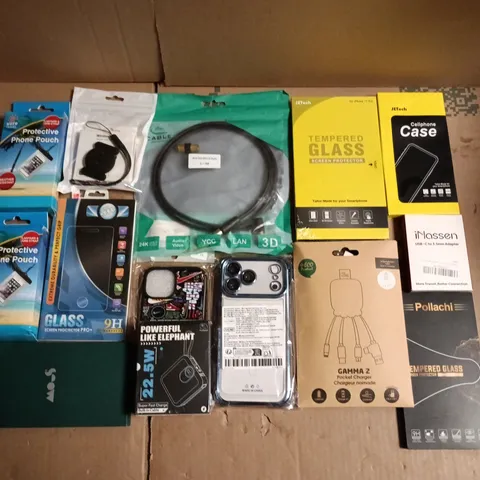 LOT OF ASSORTED MOBILE PHONE ACCESSORIES TO INCLUDE CASES, SCREEN PROTECTORS AND CHARGERS