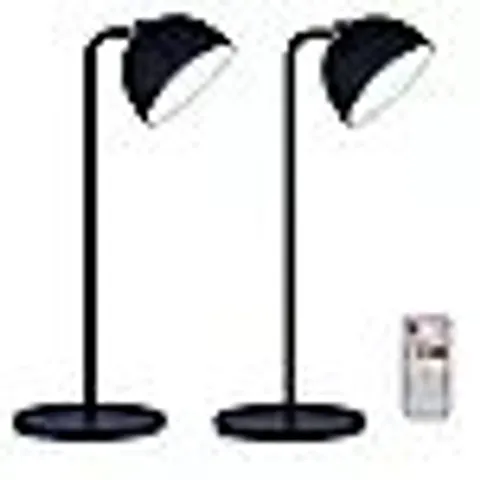 SIMPLI SET OF 2 INDOOR & OUTDOOR 4IN1 LAMPS SITH REMOTE BLACK