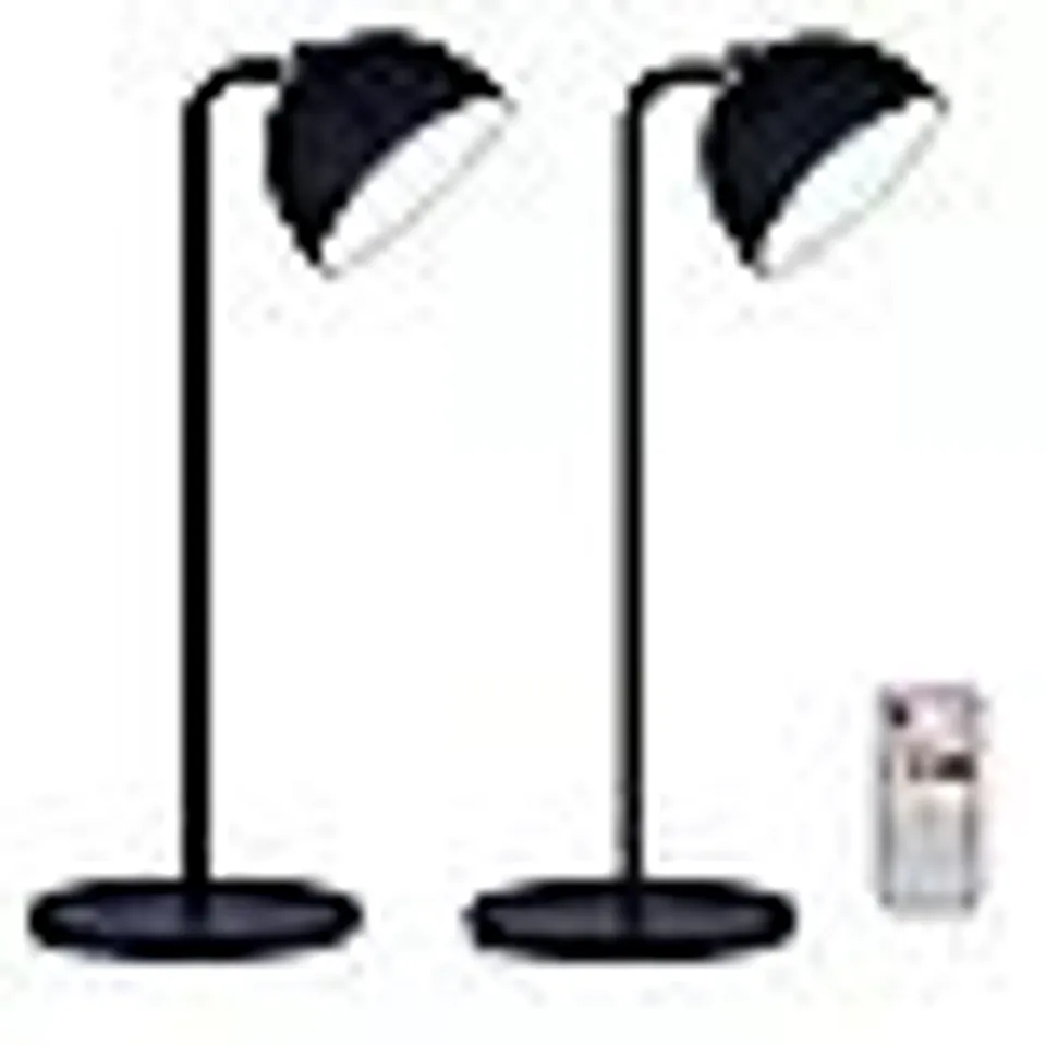 SIMPLI SET OF 2 INDOOR & OUTDOOR 4IN1 LAMPS SITH REMOTE BLACK