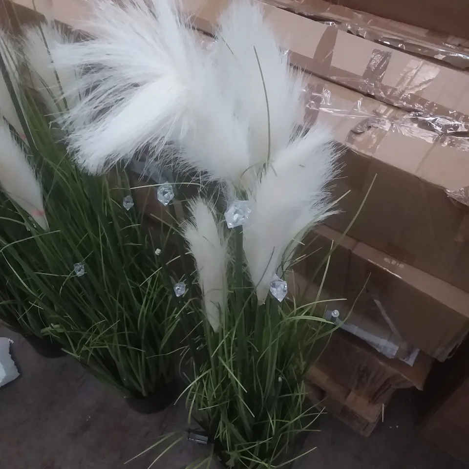 THREE BOXED LED PAMPASS GRASS ARTIFICIAL PLANTS