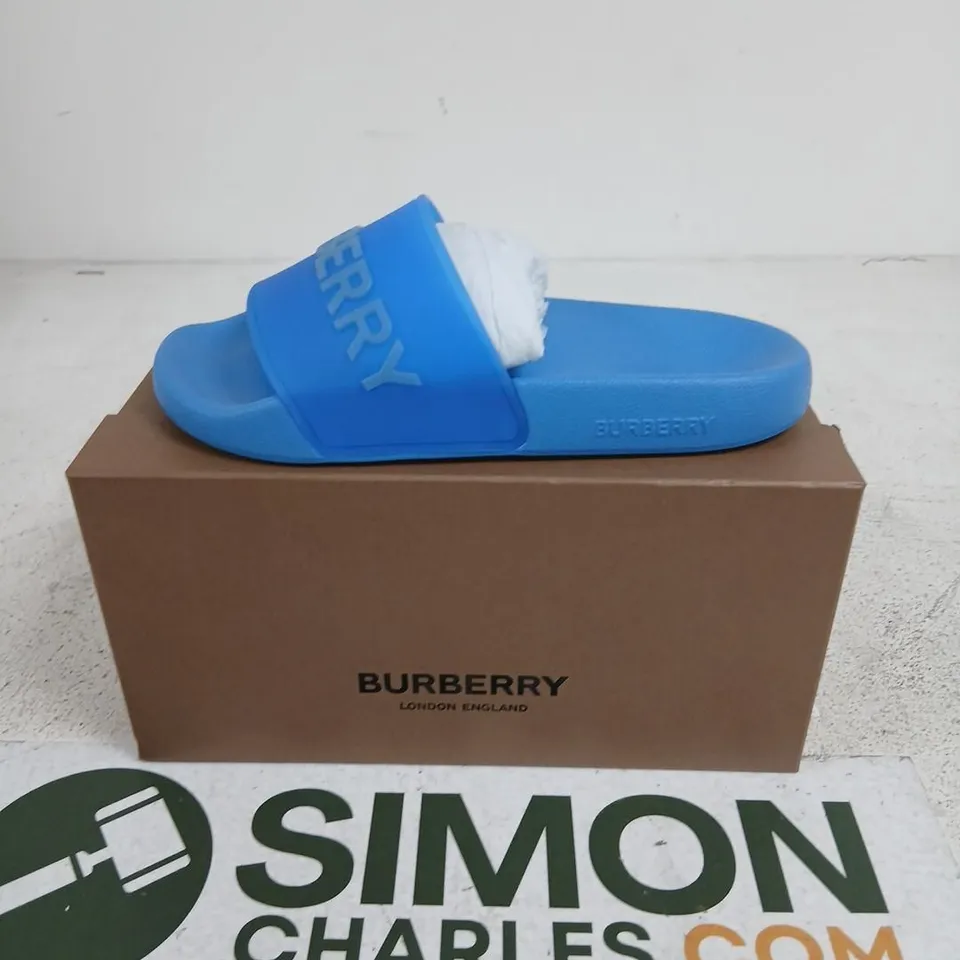 BURBERRY BLUE SLIDER SANDALS – WOMEN'S, UK 3.5 (EU 36)
